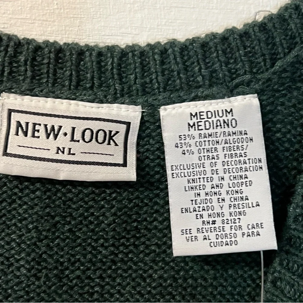 New Look Sweater Vest Women’s Medium Grannycore Cottagecore Seasons - Picture 2 of 7